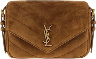Saint Laurent Brown Loulou Small Crossbody Bag