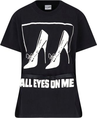 Vaquera Black Contrasting Graphic Cotton T-Shirt