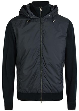 Herno Quilted Hooded Cotton Jacket - Navy - 52 (UK42 / XL)