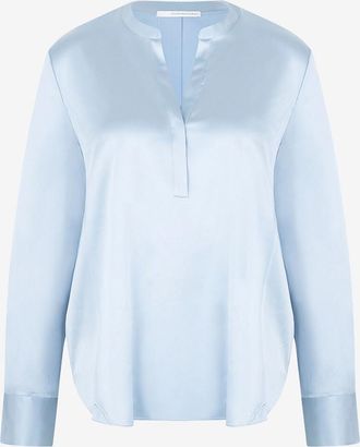 Herzen&rsquo;s Angelegenheit Einfarbige Bluse aus Seidensatin