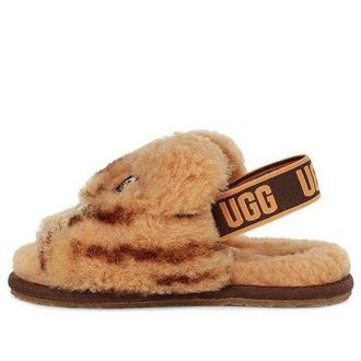 UGG (TD) UGG Fluff Yeah Slide Tiger Stuffie Daisy Dark Earth 1124940T-DDER