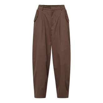 Sisters Point Edith-Pa Taps Toelopende Broek - Dames - Broeken - Bruin - Maat: S Katoen