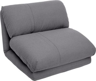 Muemue Sillon desplegable poli&eacute;ster gris 58x78x82 cm