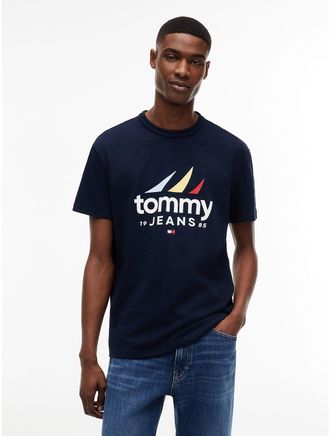 Tommy Hilfiger Mens Tommy Jeans Sailing Logo T-Shirt - Navy - M