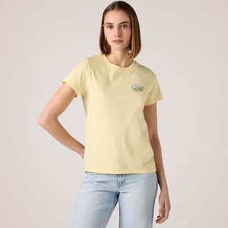 Levi's The Perfect Tee - Womens - XL - Yellow / Lse_Bw Mini Emb French Vanilla