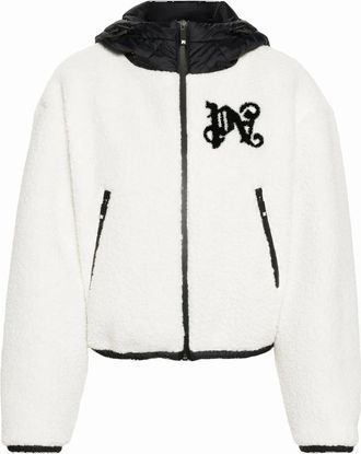 Palm Angels Womens Palm Angels Monogram Cozy Ski Jacket White - Size: 10/8