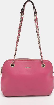 DKNY Dkny Bryant Park Pink Leather Shoulder Bag