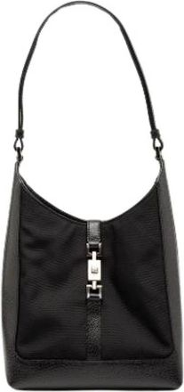 Gucci Pre-owned Shoulder Bags, female, Black, Size: ONE SIZE Pre-owned Canvas Shoulder Bag