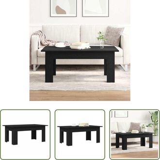 vidaXL Tavolino da caff&egrave; - Tavolino da salotto Rovere Nero 100 x 60 x 42 cm