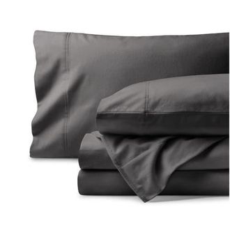 Bare Home 100% Organic Cotton Flannel Sheet Set in Grey at Nordstrom, Size California King