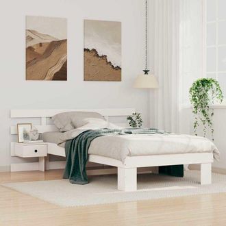 vidaXL Vidaxl - Estructura De Cama Blanco 100 X 200 Cm Madera Maciza De Pino