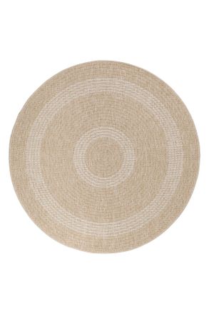 Novel Outdoorteppich, Beige, Textil, Vintage, rund, Oeko-Tex Standard 100, pflegeleicht, Teppiche und Böden, Teppiche, Outdoorteppiche
