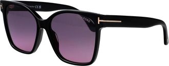 Tom Ford Iris-02 Zonnebril - Dames - Zonnebrillen - Zwart - 56 MM - Accessoires
