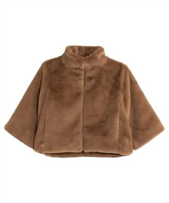 Echo Womens Sheared Mink Faux Fur Jacket In Chai