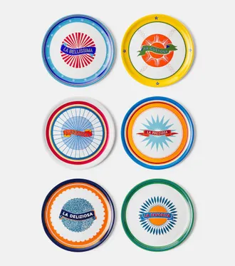 BITOSSI HOME Set di 6 piatti Bel Paese in porcellana