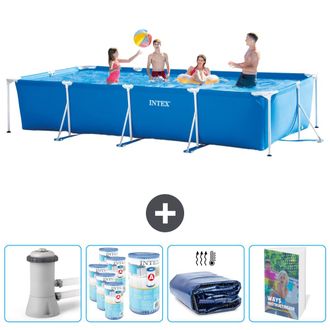 Intex Piscina Con Estructura Rectangular - 450x220x84 Cm - 7-piezas Scb118