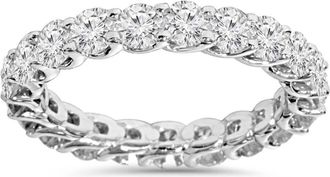 Pompeii3 2 1/2 Carat U Prong Diamond Eternity Ring 14K White Gold Lab Grown
