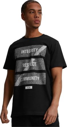 Merchcode Merchcode Mens T-Shirt Footballs Coming Home Integrity, Respect, Community Tee, Regular Fit, Cotton 100%, XS, Black, XS