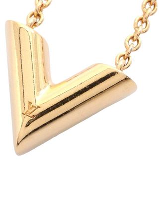 Louis Vuitton Plated Essential V Necklace (Authentic Pre-Loved)