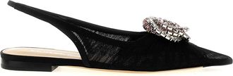 Mach & Mach Galaxy Slingback - Dames - Ballerinas - Zwart - 36 1/2 EU - Tule - Schoenen
