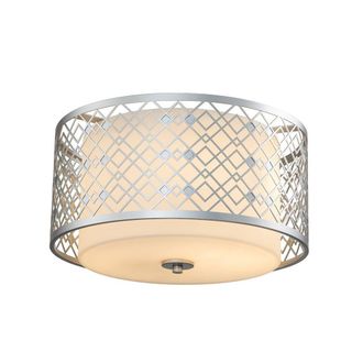Netlighting Ziggy 2 Light Cylindrical Pendant Ceiling Light Lacquered Silver