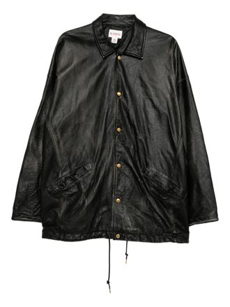 Bows & Arrows distressed leather jacket - Black
