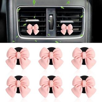 OEM Decoraci&oacute;n Interior Para Coche Con Lazo Rosa: 6 Difusores De Aceites Esenciales Para Aromaterapia, Ideales Para Coches De Ni&ntilde;as