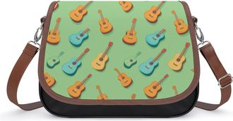 Generic Colorful Guitars Small Womens Crossbody Bags Shoulder Handbag with Adjustable Strap for Travel