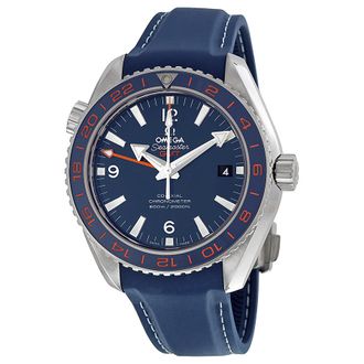 Omega Pre-owned Omega Seamaster Planet Ocean GMT Blue Dial Mens Watch 23232442203001
