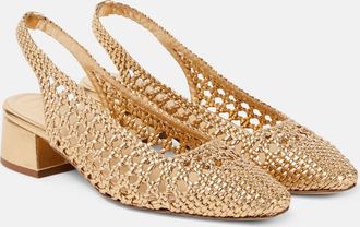 Souliers Martinez Nova Terragona leather slingback pumps