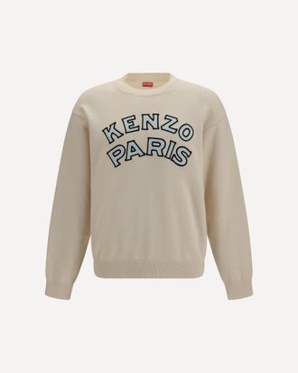 Kenzo Kenzo Paris emblem embroidered wool and cotton Sweater Male XL