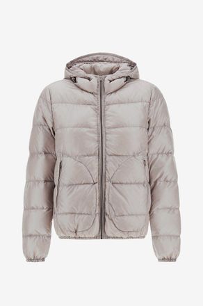 Herno Kurze Daunenjacke mit Kapuze aus Nylon Ultra-Light