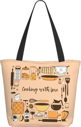 AOOEDM Love Kitchenware Ladies Shopping Bag 13x11x7in.The Perfect ValentineS Day Gift.It Is The Best ValentineS Day Gift For Mom, Daughter, Wife,Etc