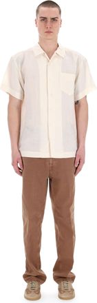 A.P.C. Viscose-Linen Bowling Collar Shirt