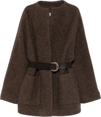 BA&SH Claudy jas met ceintuur - Bruin