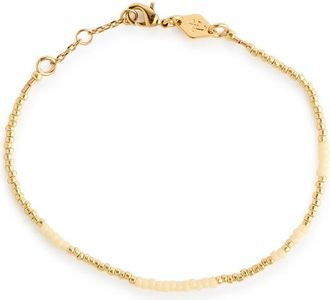 Anni Lu Anni LU Asym Beaded 18kt Gold-plated Bracelet - White - One Size