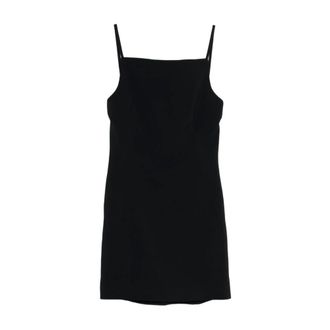 Givenchy Short Dresses, female, Black, M, Sliced Mini Dress in Crepe Cady
