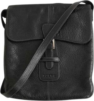 Loewe Pre-owned Leren Schoudertas - Dames - Vintage Schoudertas - Zwart - ONE Size - Leer - Vintage