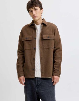 Jack & Jones Giacca marrone scuro con doppia tasca-Multicolore