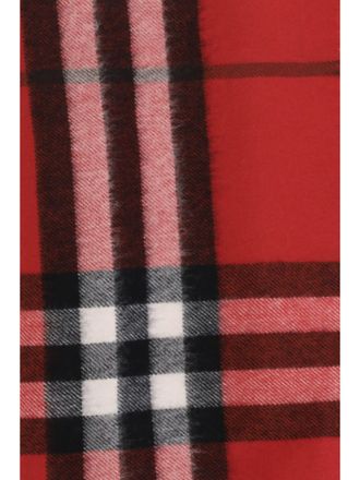 Burberry Check Cashmere Scarf - Red