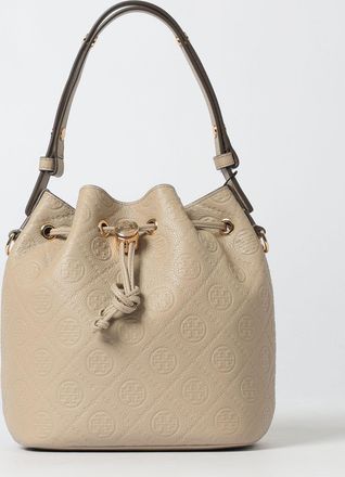Tory Burch Borsa T Monogram Tory Burch in pelle martellata con logo goffrato