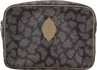 Saint Laurent Grey Cotton Clutch (Authentic Pre-Loved)