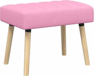 vidaXL Banco Con Tapizado En Canal Rosa 60 X 40 X 45 Cm Tela Vidaxl