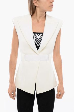 Balmain Gilet BONDAGE con Rever a Lancia Balmain