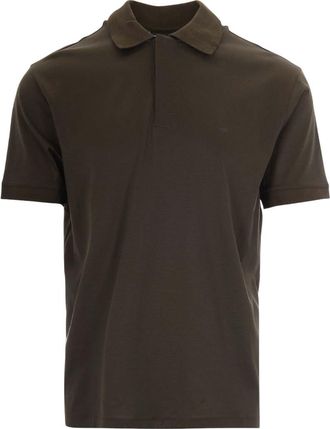 Emporio Armani Khaki Solid Shirt Collar Polo
