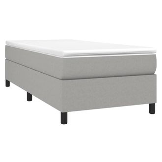 Berkfield Home Durable Bed Frame without Mattress Light Grey Single Fabric (UK/I