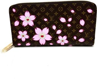 Louis Vuitton Monogram Cherry Blossom Brown Monogram Long Wallet (Bi-Fold) (Pre-Owned)