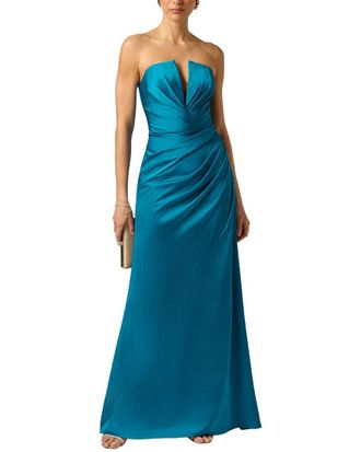 Adrianna Papell Textured Crepe Long Dress