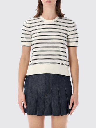 A.P.C. Pullover girocollo A. P.C. in cotone a righe