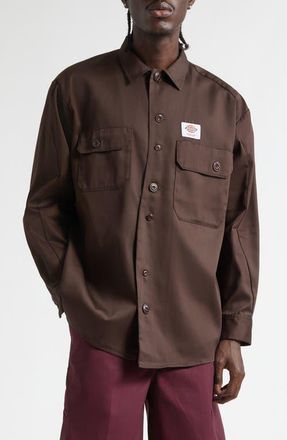 Undercover x Dickies Button-Up Work Shirt in Brown at Nordstrom, Size 3